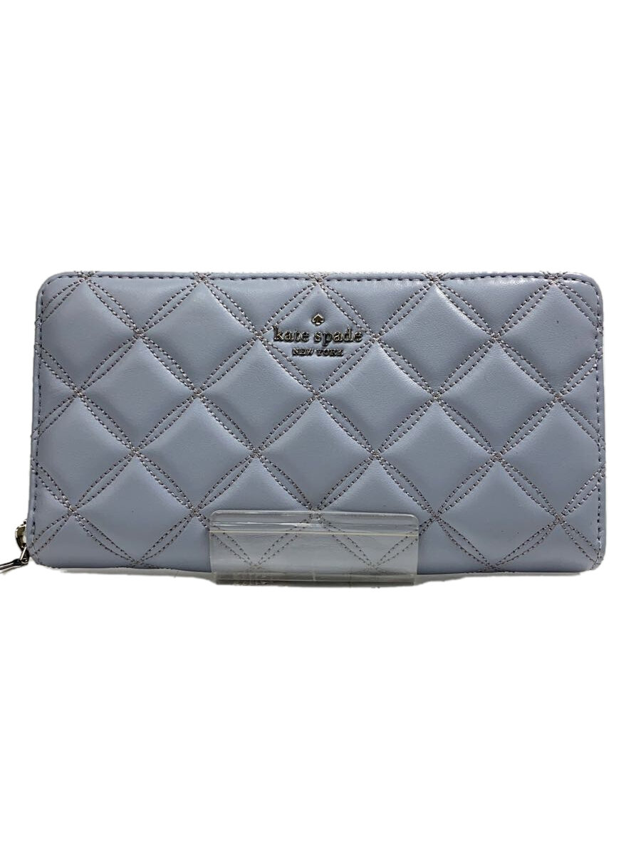 【中古】kate spade new york◆長財布/レザー/BLU/無地/レディース/WLRU6340//【服飾雑貨他】