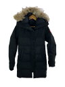 【中古】CANADA GOOSE◆MACKENZIE PARKA/ロングダウンジャケット/M/ナイロン/BLK/2302JL【レディースウェア】