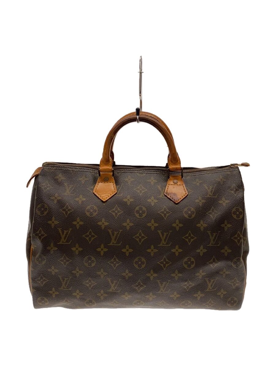 LOUIS VUITTON - 【中古】LOUIS VUITTON◆1)スピーディ35_モノグラム・キャンバス_BRW/PVC/BRW【バッグ】