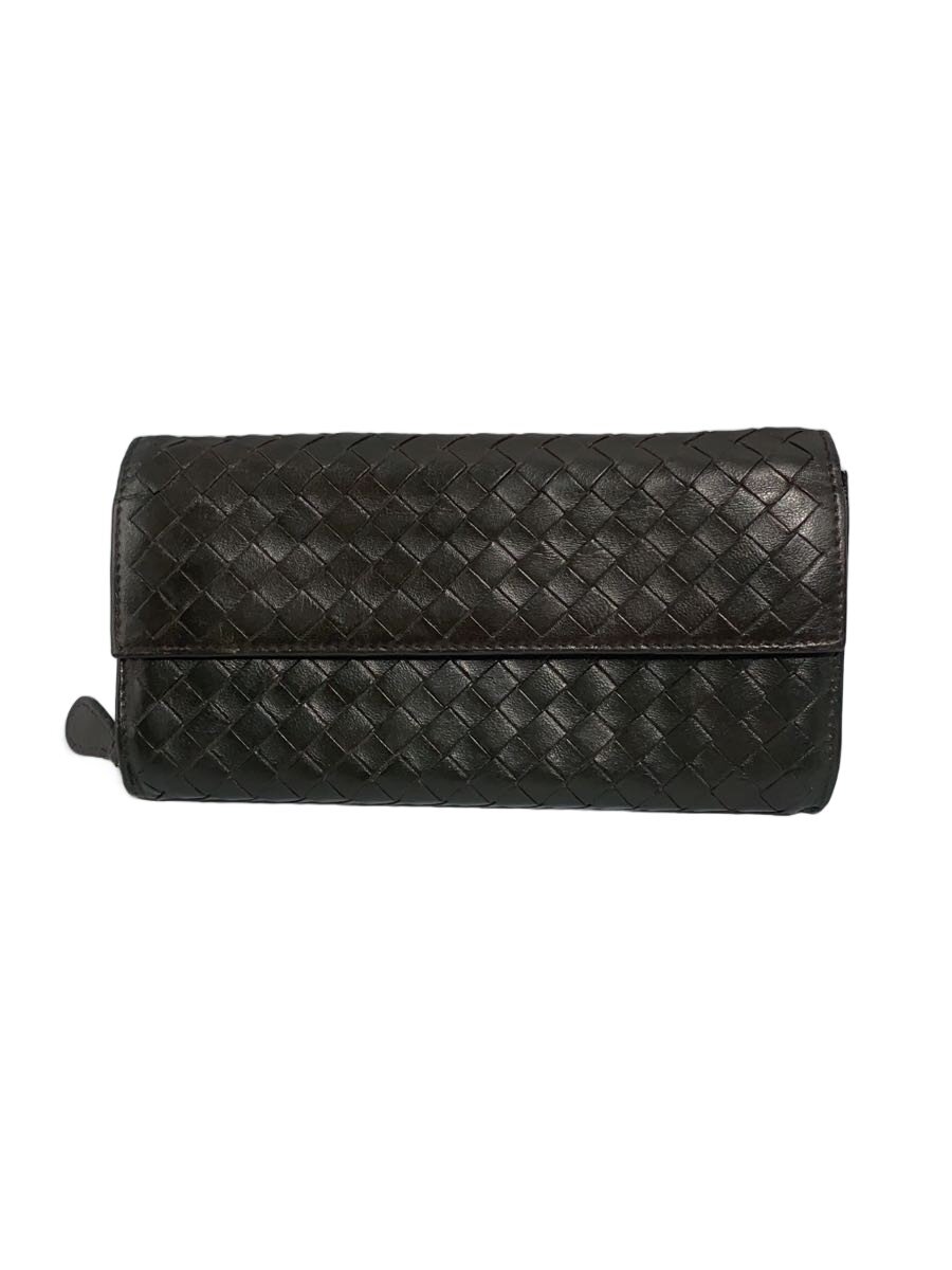 【中古】BOTTEGA VENETA◆長財布/レザー/BRW/メンズ/150509【服飾雑貨他】