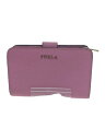 【中古】FURLA◆財布/レザー/PNK/レデ