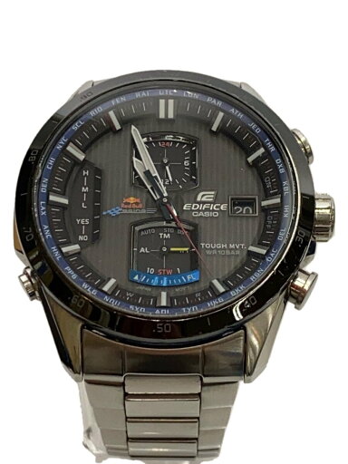 【中古】CASIO◆ソーラー腕時計・EDIFICE/デジアナ/ステンレス/SLV/SLV/SS【服飾雑貨他】 【中古】CASIO◆ソーラー腕時計・EDIFICE/デジアナ/ステンレス/SLV/SLV/SS【服飾雑貨他】