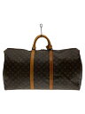 【中古】LOUIS VUITTON◆キーポル・バンドリエール60_モノグラム・キャンバス_BRW/PVC/BRW【バッグ】