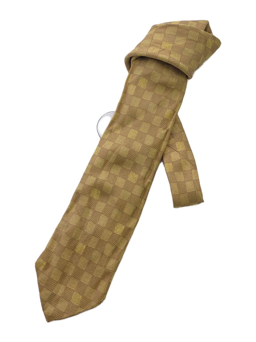 LOUIS VUITTON - 【中古】LOUIS VUITTON◆ネクタイ/シルク/YLW/総柄/メンズ【服飾雑貨他】