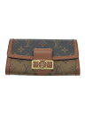 【中古】LOUIS VUITTON◆2つ折り財布/レザー/BRW/レディース/M46645【服飾雑貨他】