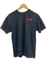 【中古】PLAY COMME des GARCONS◆Tシャツ/XL/コットン/BLK/ダブルハートクルーネックTシャツ/使用感有【メンズウェア】