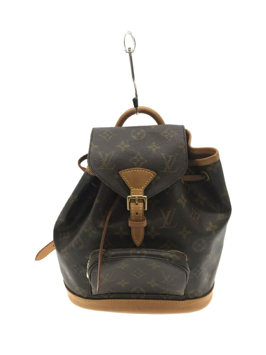 【中古】LOUIS VUITTON◆1)ミニ・モンスリ_モノグラム・キャンバス_BRW/PVC/BRW【バッグ】