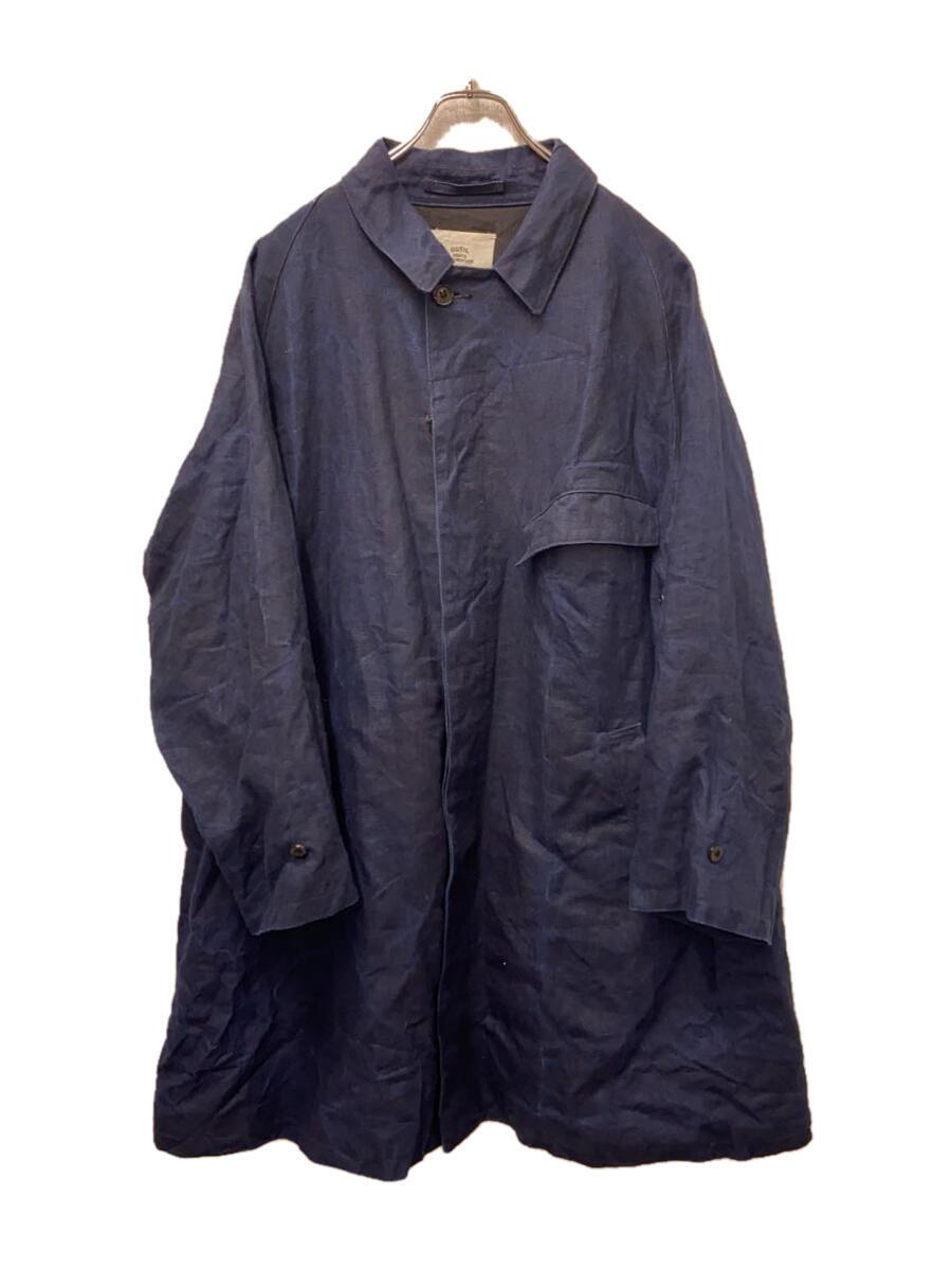 【中古】OUTIL◆23AW/MANTEAU BERCK/コート/1/リネン/インディゴ/無地/OV-T032【メンズウェア】