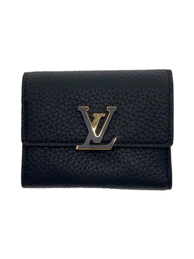 【中古】LOUIS VUITTON◆ポルト・フォイユ・カプシーヌXS_トリヨン_ブラック/レザー/ブラック/レディース【服飾雑貨他】 【中古】LOUIS VUITTON◆ポルト・フォイユ・カプシーヌXS_トリヨン_ブラック/レザー/ブラック/レディース【服飾雑貨他】