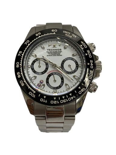 【中古】TECHNOS◆クォーツ腕時計/アナログ/ステンレス/WHT/SLV/TSM411【服飾雑貨他】 【中古】TECHNOS◆クォーツ腕時計/アナログ/ステンレス/WHT/SLV/TSM411【服飾雑貨他】
