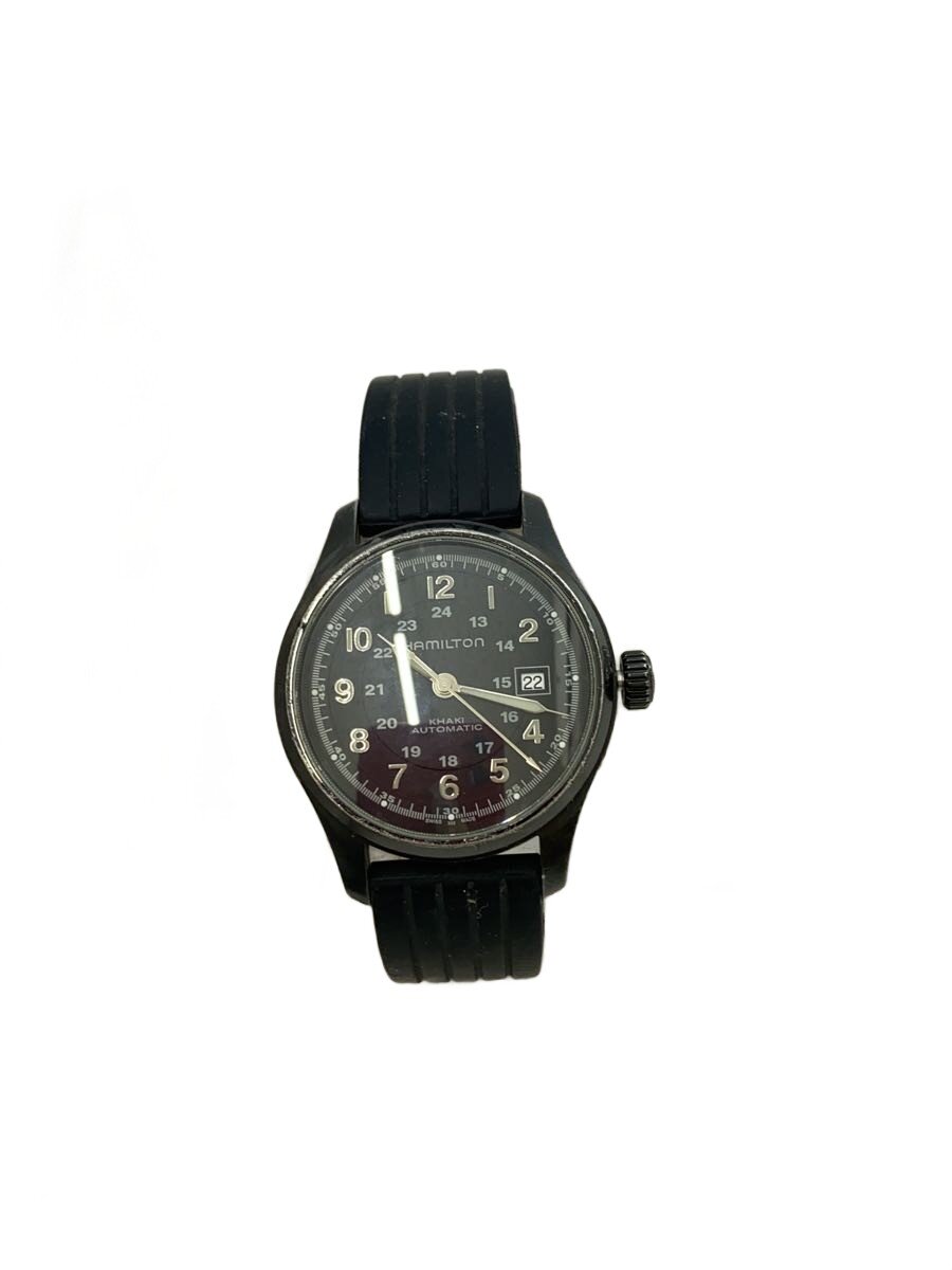 【中古】HAMILTON◆クォーツ腕時計/アナログ/BLK/BLK/H705850【服飾雑貨他】
