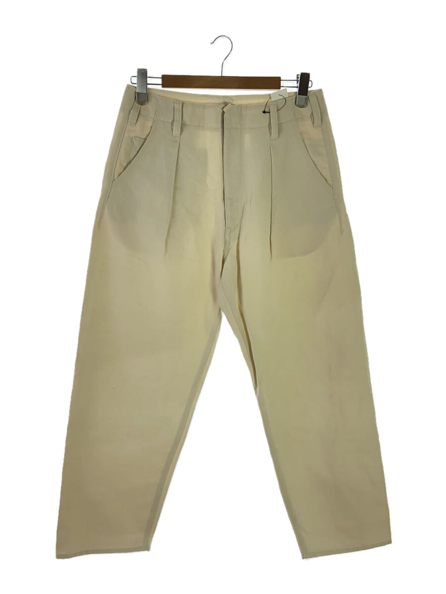 【中古】saby◆BIG PANTS/ボトム/M/コットン/WHT/21S-031805【メンズウェア】