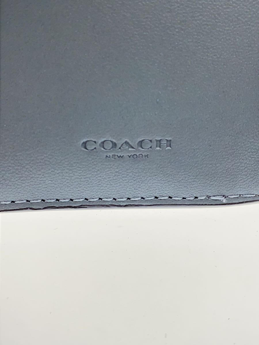 【中古】COACH◆ミディアムグレースウォレット/3つ折り財布/レザー/GRY/レディース/CC059【服飾雑貨他】