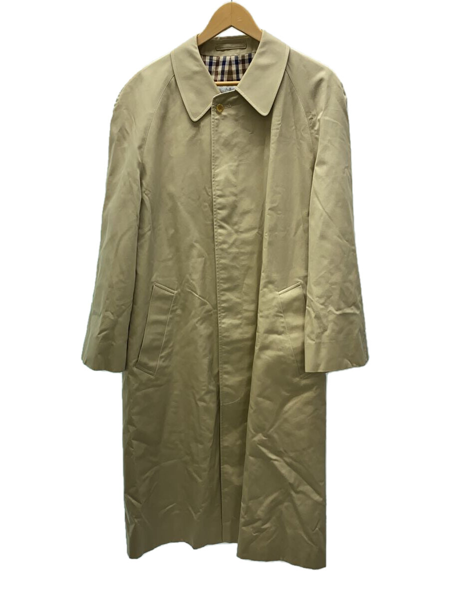 【中古】Aquascutum◆ステンカラーコート/--/コットン/BEG/無地【メンズウェア】