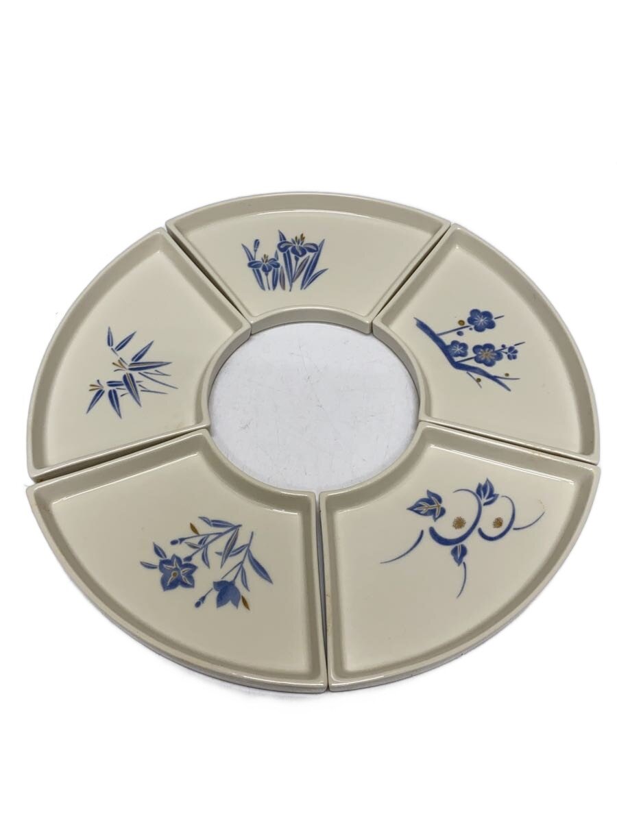 【中古】たち吉◆皿/5点セット/WHT//�