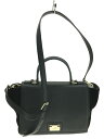 【中古】kate spade new york◆ハンドバッグ/レザー/BLK/2WAY/切替【バッグ】