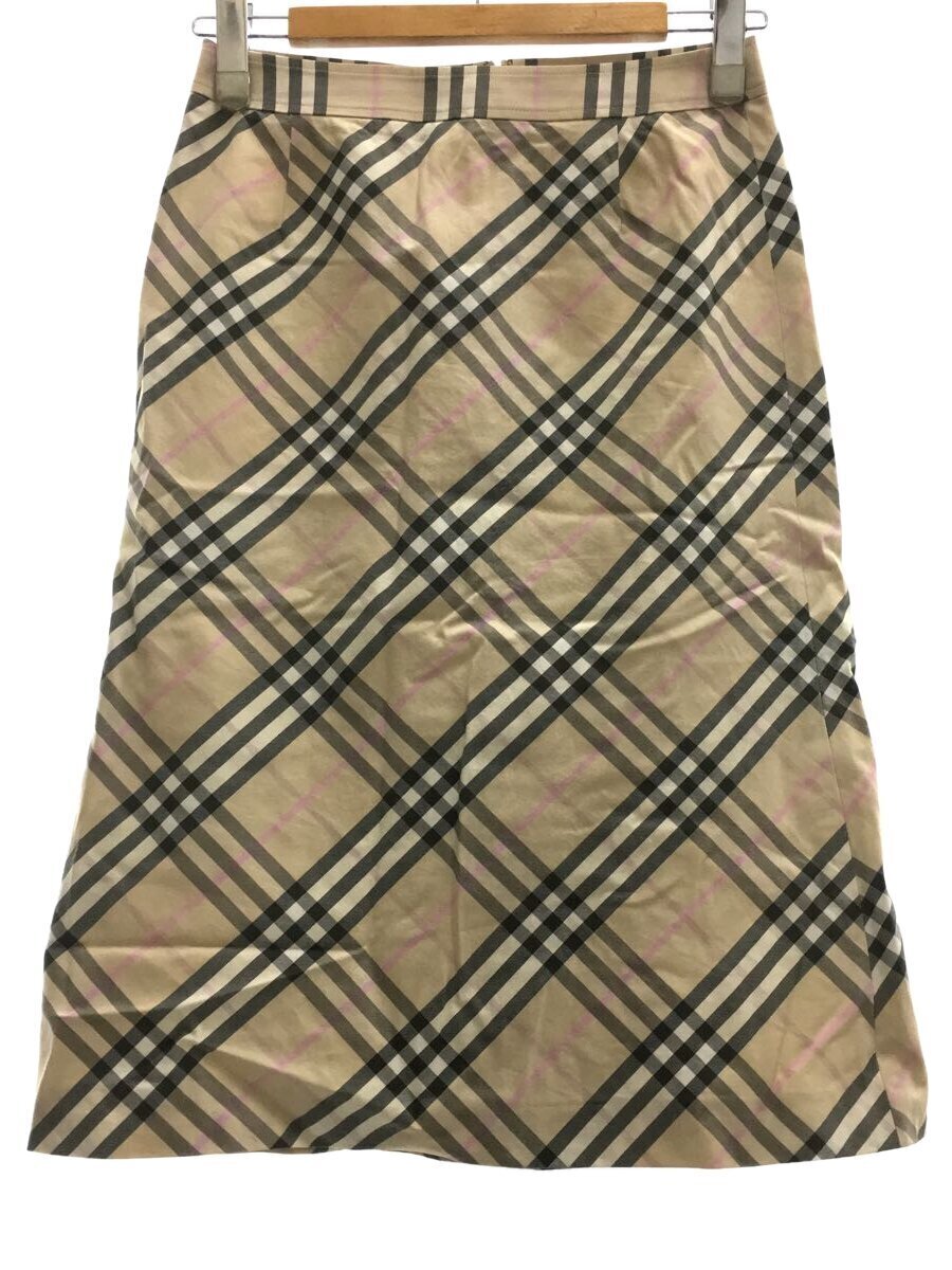 【中古】BURBERRY LONDON◆スカート/38/コットン/BEG/チェック/fxa88-050-13【レディースウェア】