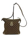 【中古】GUCCI◆ショルダーバッグ_アビー_GGキャンバス/--/BRW/総柄【バッグ】