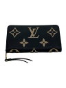 【中古】LOUIS VUITTON◆ジッピー・ウォレット_モノグラム・アンプラント/レザー/ブラック/M80481【服飾雑貨他】
