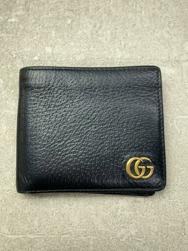 【中古】GUCCI◆2ツ折サイフ/レザー/BLK/無地/メンズ【服飾雑貨他】 【中古】GUCCI◆2ツ折サイフ/レザー/BLK/無地/メンズ【服飾雑貨他】