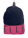 【中古】ELLE◆90s/リュック/ナイロン/BLK【バッグ】
