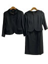【中古】LANVIN◆NOIR/ノワール/セットアップ/36/ブラック/0703316-00-A08【レディースウェア】