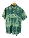 【中古】RALPH LAUREN◆90s/BDシャツ/半袖シャツ/XL/コットン/GRN/絞り染め【メンズウェア】
