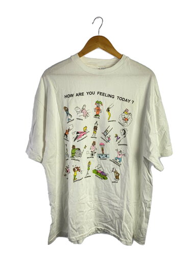【中古】Hanes◆90s/HOW ARE YOU FEELING TODAY?/Tシャツ/XXL/コットン/WHT【メンズウェア】 【中古】Hanes◆90s/HOW ARE YOU FEELING TODAY?/Tシャツ/XXL/コットン/WHT【メンズウェア】