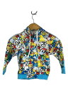 【中古】STUSSY◆パーカー/--/コットン/マルチカラー/総柄/歴代キャラ集合/ジップアップ/3T【キッズ】