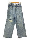 【中古】ADRER◆ワイドパンツ/S/コットン/IDG/無地/ADTOY0921006//【レディースウェア】