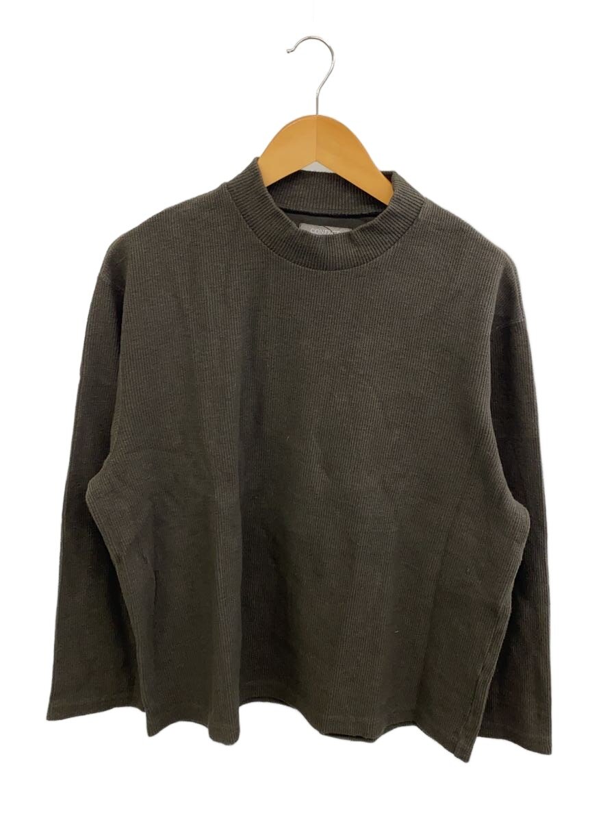 nest robe CONFECT◆ツイストダブルフェエイスモックネックプルオーバー/3/コットン/KHK/無地/02203-0021-1