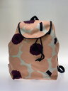 【中古】marimekko◆UNIKKO VENNI PIENI/リュック/キャンバス/PNK/花柄/048466【バッグ】