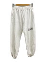【中古】Buzz Rickson’s◆GO ARMY/スウェットパンツ/ボトム/M/コットン/WHT/BR49242BM【メンズウェア】