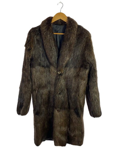 【中古】Martin Margiela◆07AW/ヌートリアファー/コレクションピース/コート/46/--/BRW【メンズウェア】 【中古】Martin Margiela◆07AW/ヌートリアファー/コレクションピース/コート/46/--/BRW【メンズウェア】