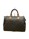 【中古】LOUIS VUITTON◆1)スピーディ30_モノグラム・キャンバス_BRW/PVC/BRW【バッグ】