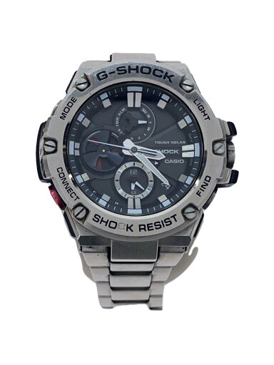 【中古】CASIO◆ソーラー腕時計・G-SHOCK/アナログ/ステンレス/BLK/SLV/SS//【服飾雑貨他】 【中古】CASIO◆ソーラー腕時計・G-SHOCK/アナログ/ステンレス/BLK/SLV/SS//【服飾雑貨他】