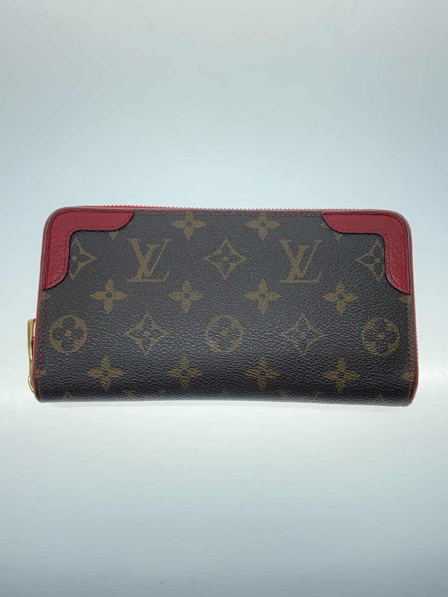 【中古】LOUIS VUITTON◆ジッピー・ウォレット・レティーロ_モノグラム・キャンバス_BRW_スリーズ/PVC/BRW/総柄/レディ【服飾雑貨他】の商品画像