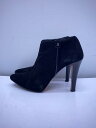【中古】LANVIN en Bleu◆ブーツ/23cm/BLK/スウェード【シューズ】(4)