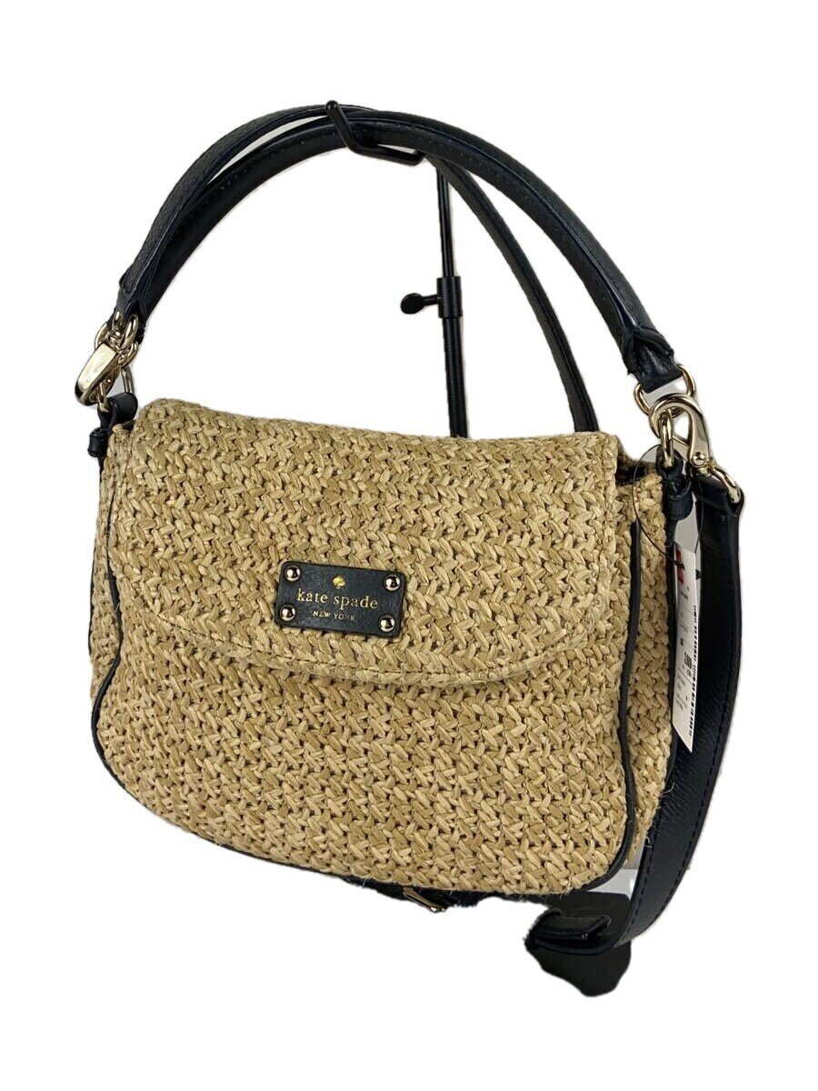KATE SPADE - 【中古】kate spade new york◆ショルダーバッグ/ポリエステル/BEG/無地【バッグ】