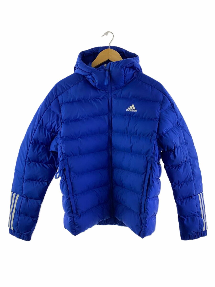 【中古】adidas◆ダウンジャケット/L/ポリエステル/青/GT1675/アディダス【メンズウェア】