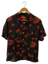 【中古】Supreme◆半袖シャツ/S/レーヨン/BLK/総柄【メンズウェア】(4)