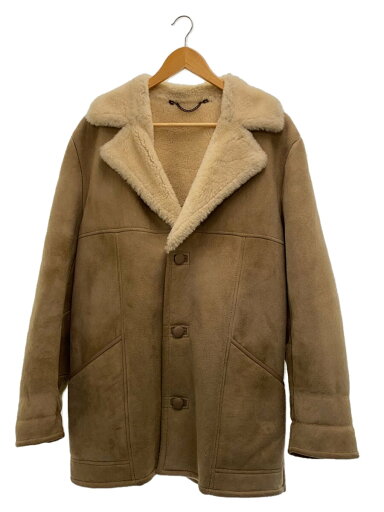 【中古】canterbury◆90s/ムートンコート/コート/L/レザー/BEG【メンズウェア】 【中古】canterbury◆90s/ムートンコート/コート/L/レザー/BEG【メンズウェア】