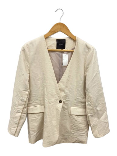 【中古】anuans◆ジャケット/FREE/レーヨン/CRM/無地/1521201016-0【レディースウェア】 【中古】anuans◆ジャケット/FREE/レーヨン/CRM/無地/1521201016-0【レディースウェア】