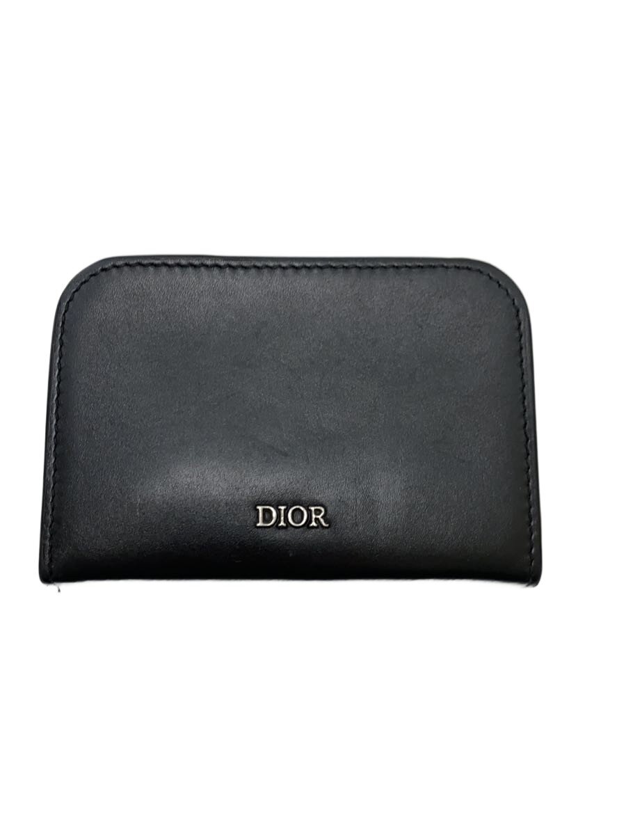 【中古】Christian Dior◆カードケース/レザー/BLK/メンズ【服飾雑貨他】