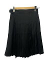 【中古】beautiful people◆light wool gabardine uniform kilt pants/ボトム/36/ウール/BLK【レディー...