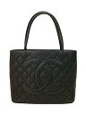 【中古】CHANEL◆復刻トート/キャビアスキン/トートバッグ/牛革/ブラック/シャネル【バッグ】(4)