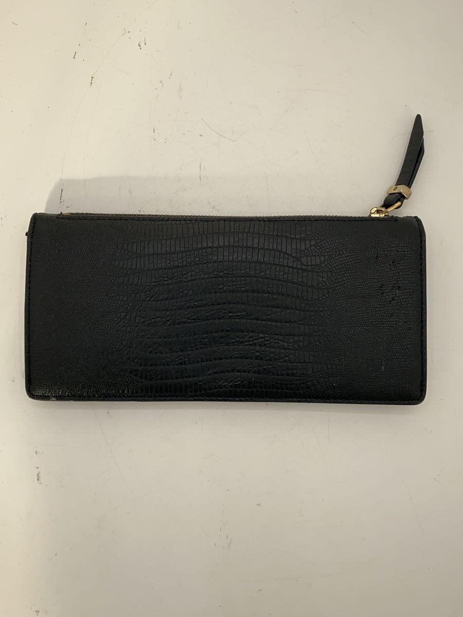 【中古】CHARLES&KEITH◆長財布/レザー/BLK/無地/レディース/チャールズアンドキース【服飾雑貨他】