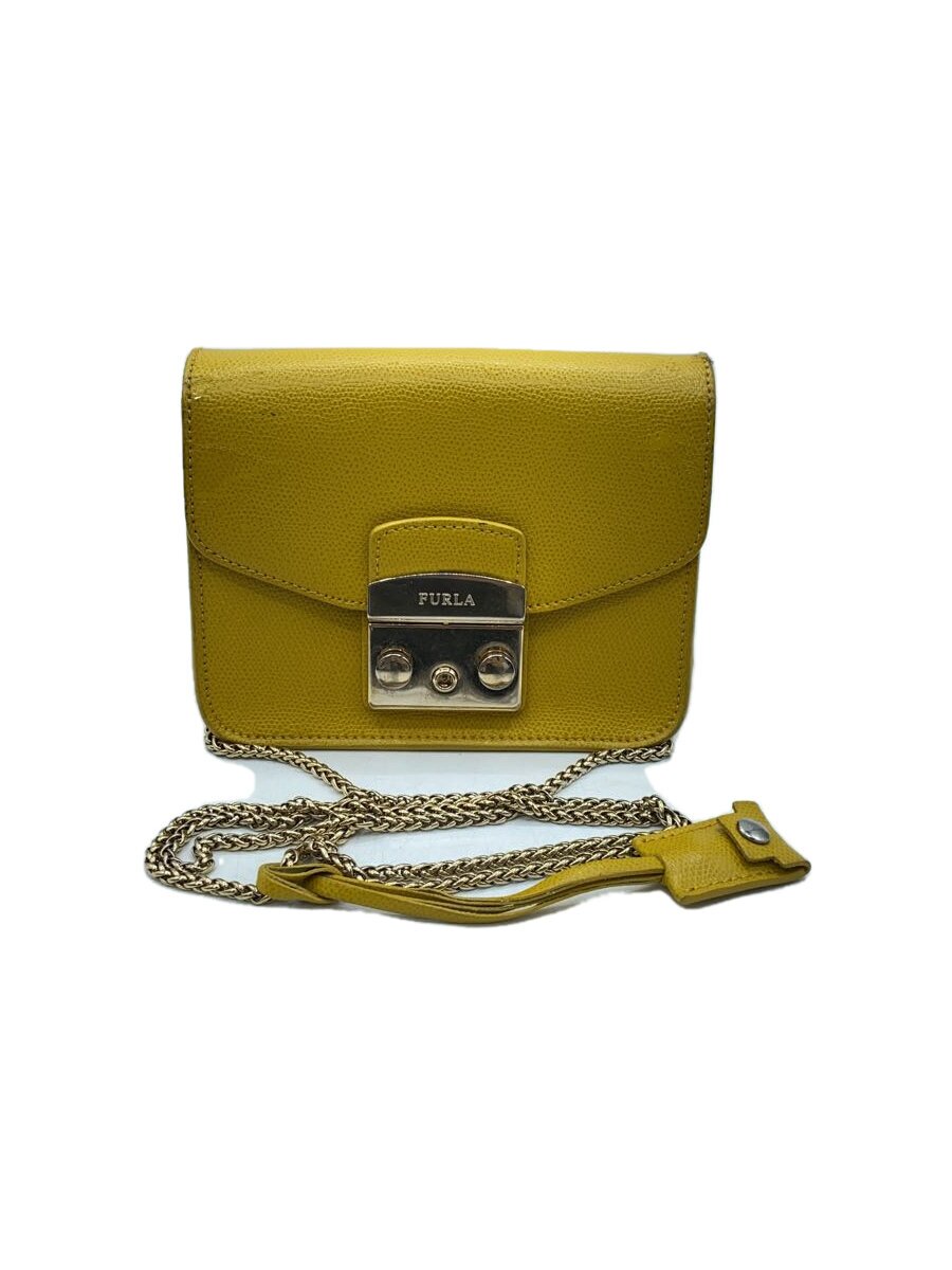 Furla - 【中古】FURLA◆METROPOLIS MINI SHOULDER/レザー/YLW/無地/G6400//【バッグ】
