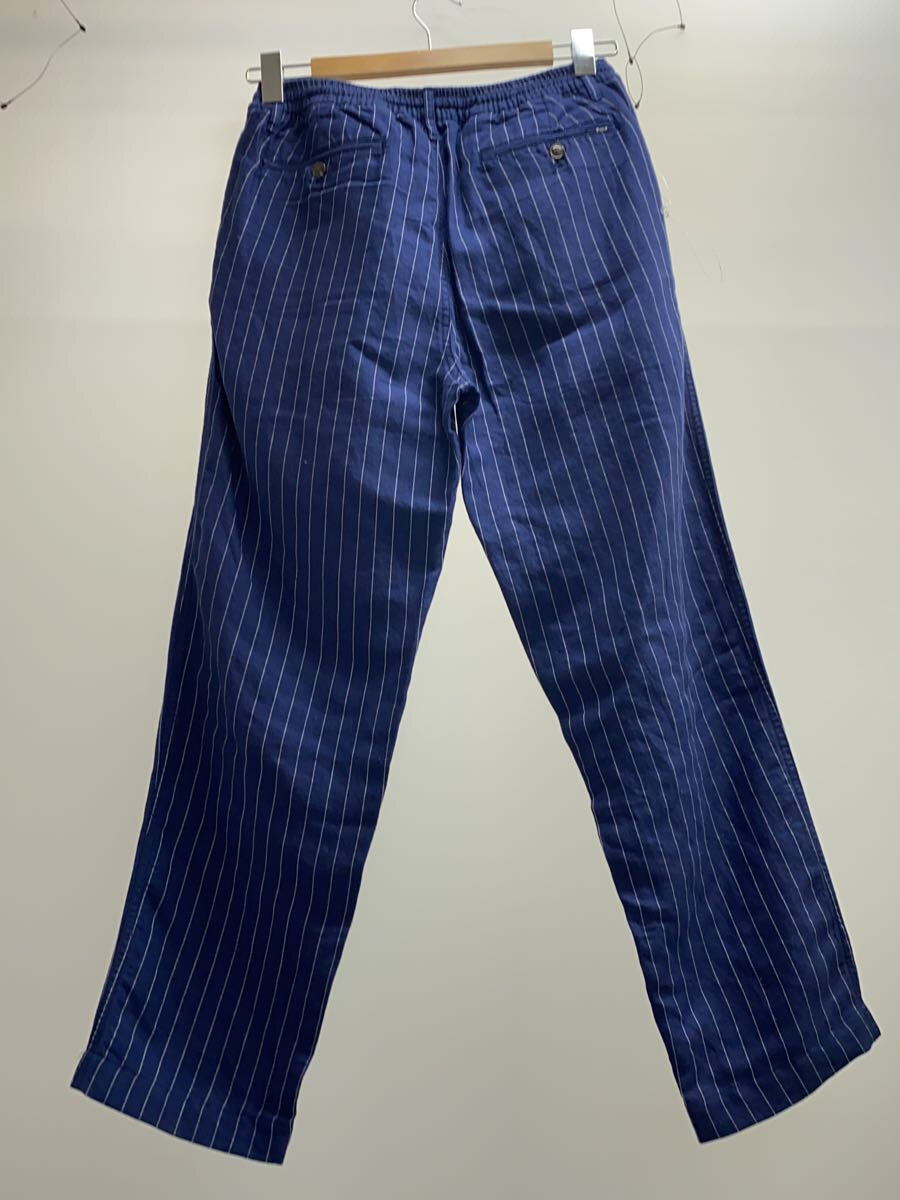 【中古】POLO RALPH LAUREN◆クロップドパンツ/M/リネン/ネイビー/ストライプ【メンズウェア】