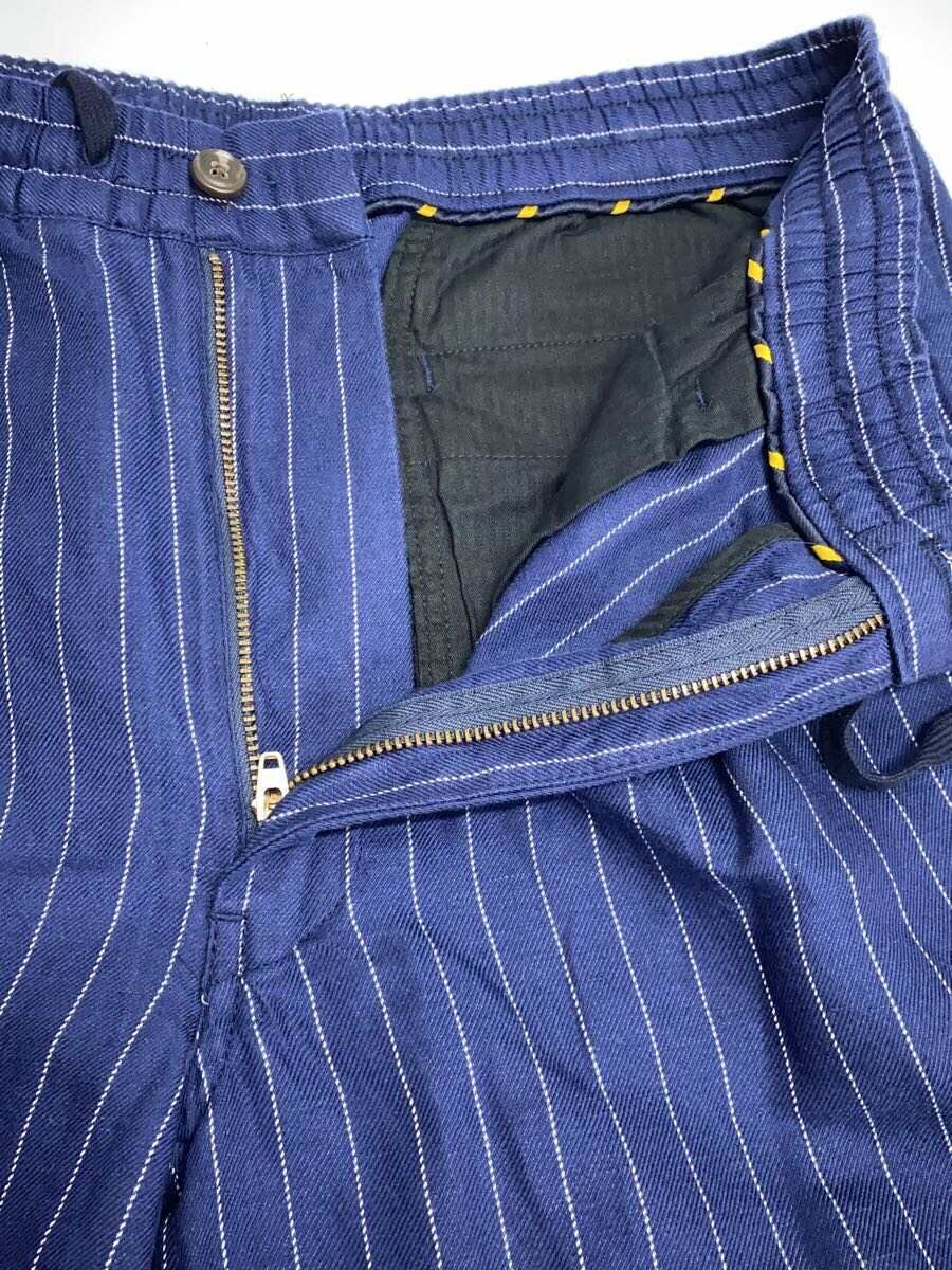 【中古】POLO RALPH LAUREN◆クロップドパンツ/M/リネン/ネイビー/ストライプ【メンズウェア】